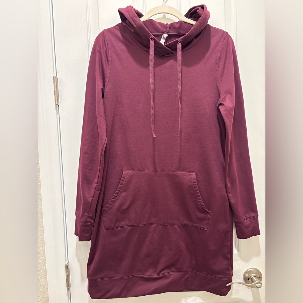 Fabletics Maroon Hoodie Dress